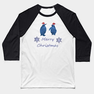 Santa Penguins Baseball T-Shirt